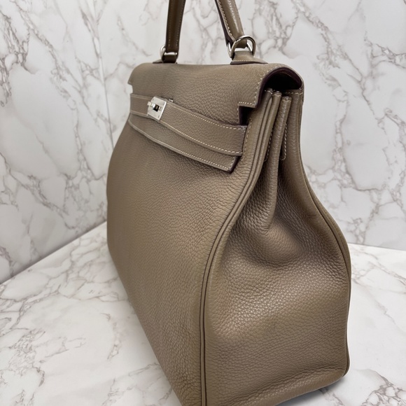 ❌❌❌ SOLD! ❌❌❌ Hermès Etoupe Togo Retourne Kelly 40 - Picture 5 of 16